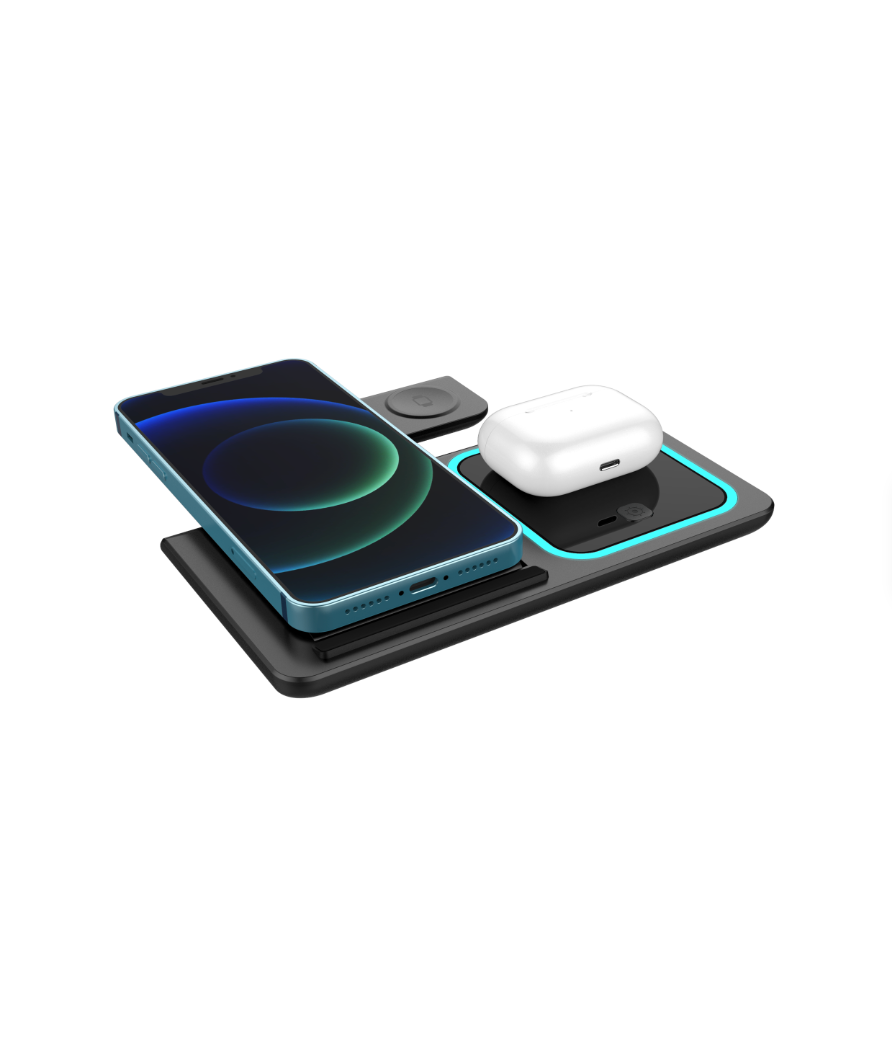 15W 3-in-1 Foldable Magnetic Wireless Charger