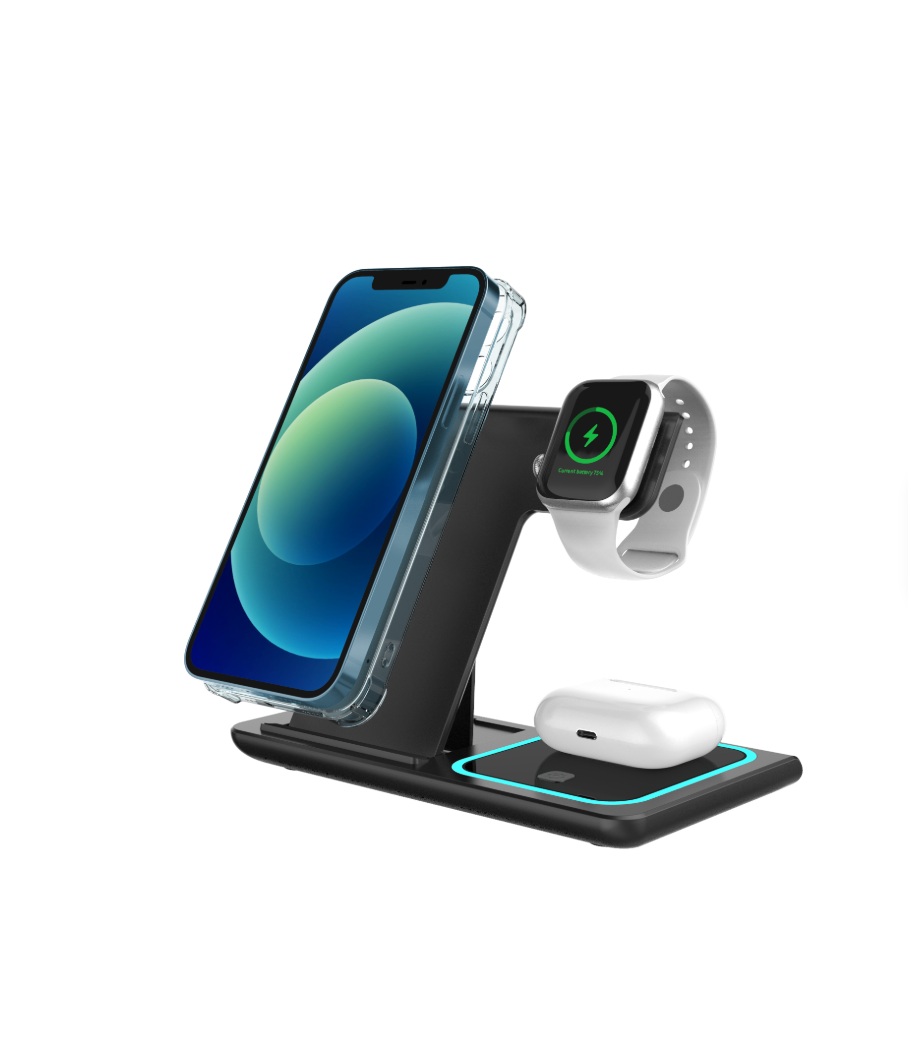 15W 3-in-1 Foldable Magnetic Wireless Charger