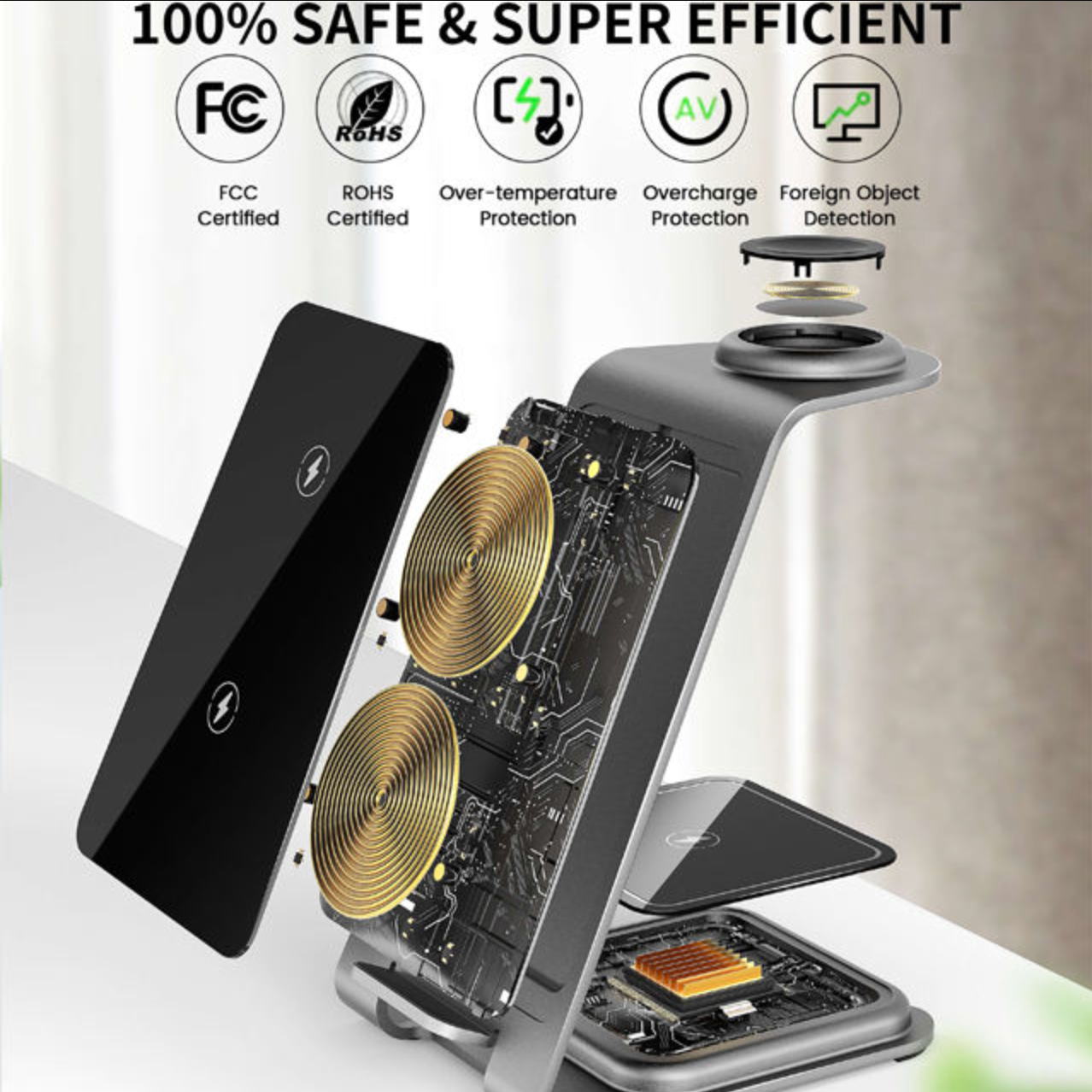 5W 3-in-1 Magnetic Wireless Charger