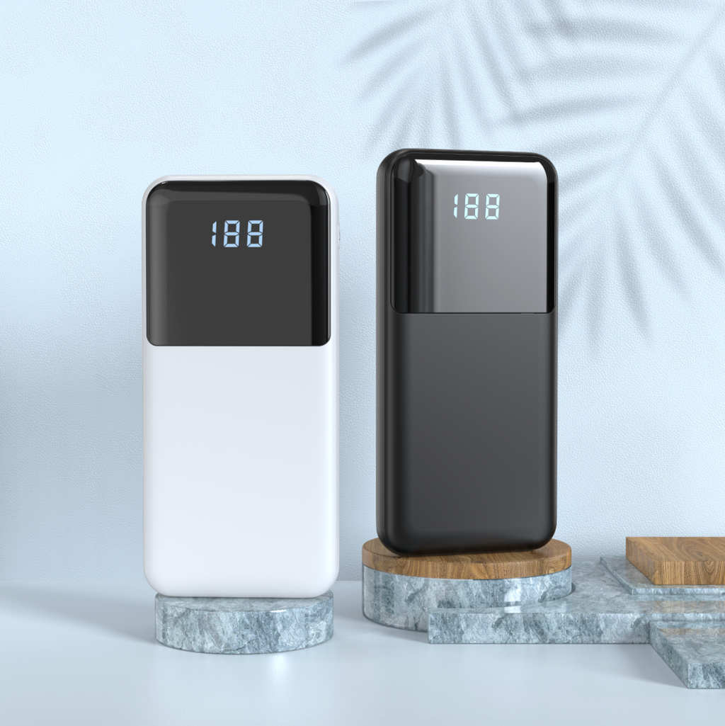 10,000mAh Power Bank with Built-in Cables