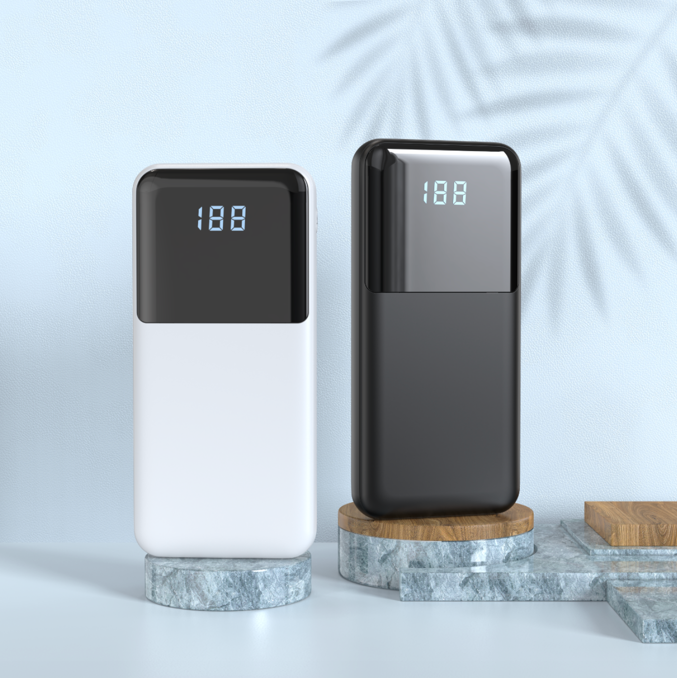 10,000mAh Power Bank with Built-in Cables
