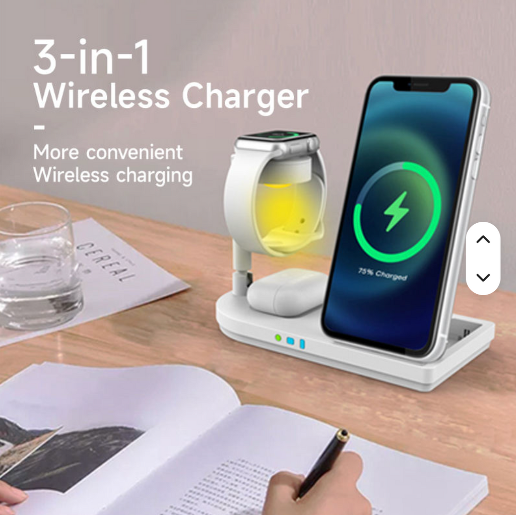 15W 3-in-1 Smart Wireless Charger