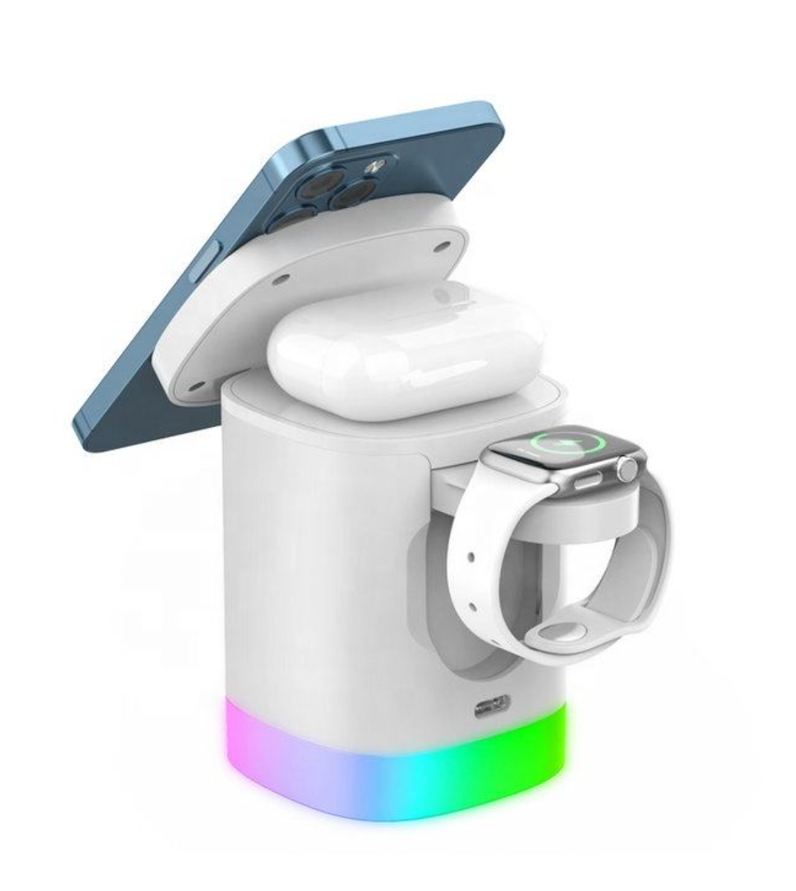 15W 3-in-1 Magnetic Wireless Charger with LED Night Light