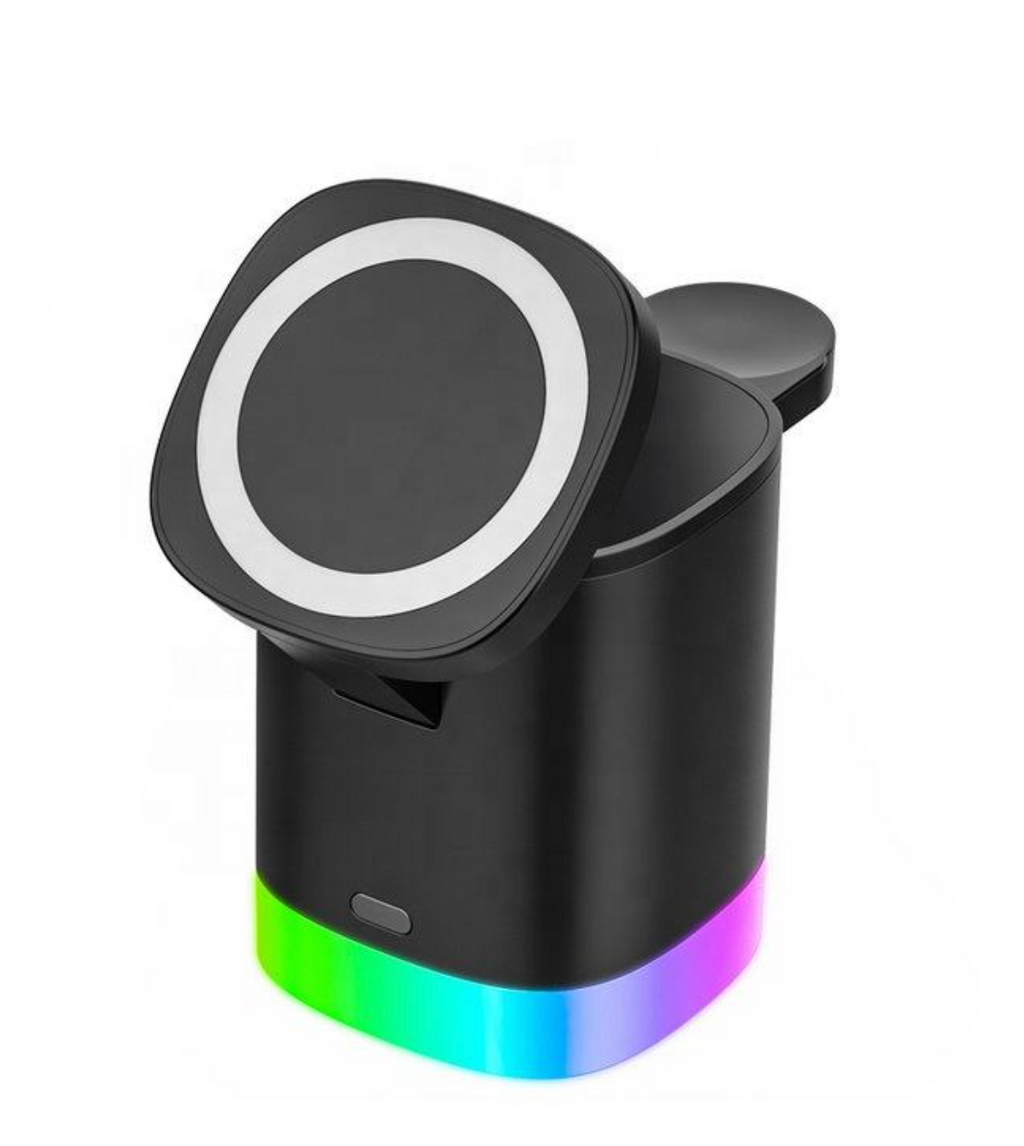 15W 3-in-1 Magnetic Wireless Charger with LED Night Light