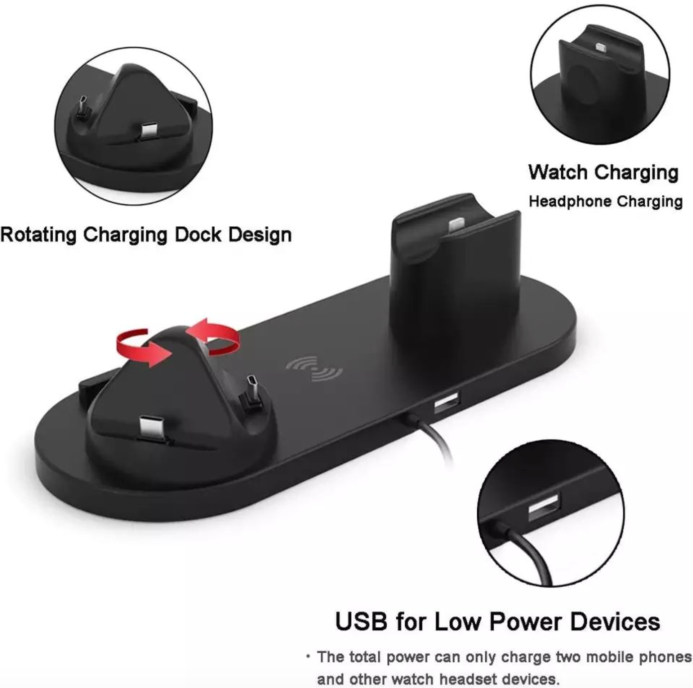 Fast Charging 4-in-1 Wireless Charger Dock