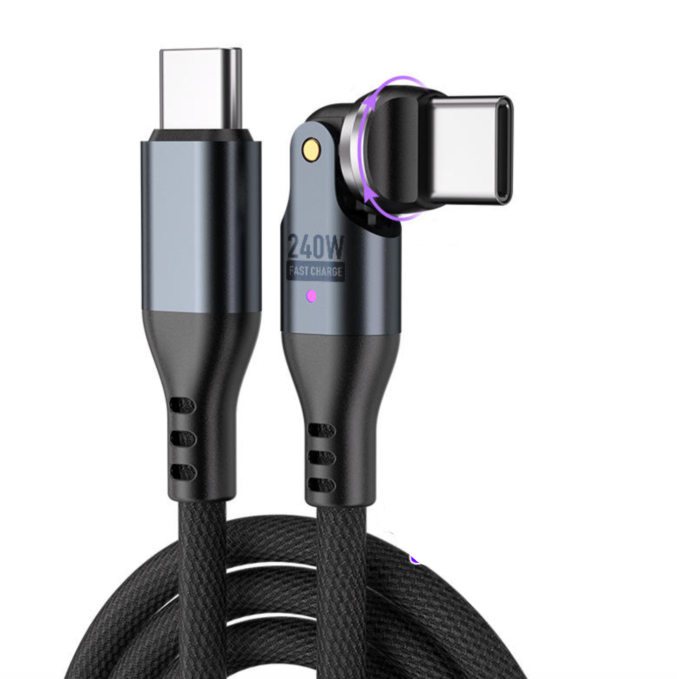 240W 540° Rotating Fast Charging Cable